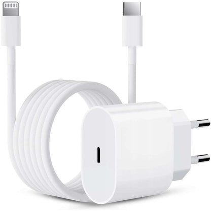 Ładowarka  Alogy USB-C PD 20W + Kabel 1m przewód Lightning do iPhone Biały