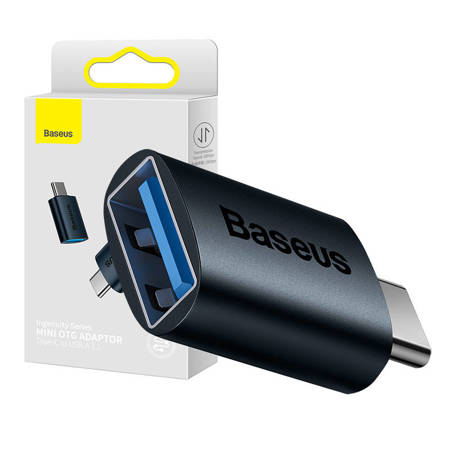 Adapter USB-C do USB-A Baseus Ingenuity, OTG (niebieski)