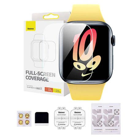 Folia na ekran Apple Watch Baseus FULL-SCREEN COVERAGE dla AW 4/5/6/SE/SE2  44mm