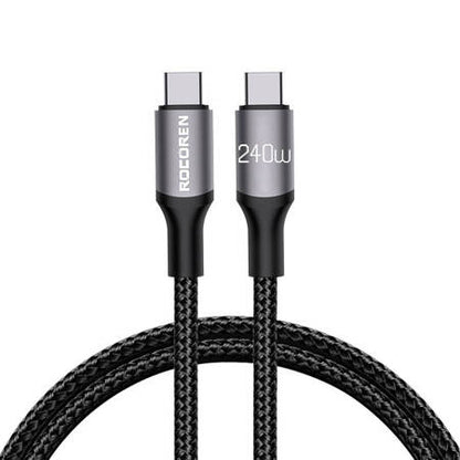 USB-C to USB-C Cable Rocoren Retro Series 240W, 3m (Gray)