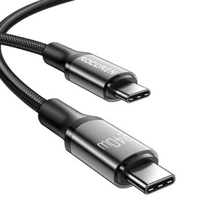 USB-C to USB-C Cable Rocoren Retro Series 240W, 3m (Gray)