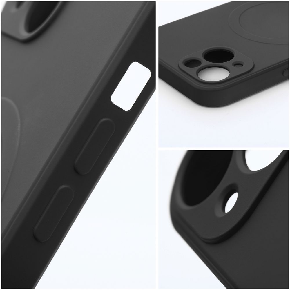 Etui Silicone Mag Cover z MagSafe i osłoną aparatu do iPhone Air – czarne