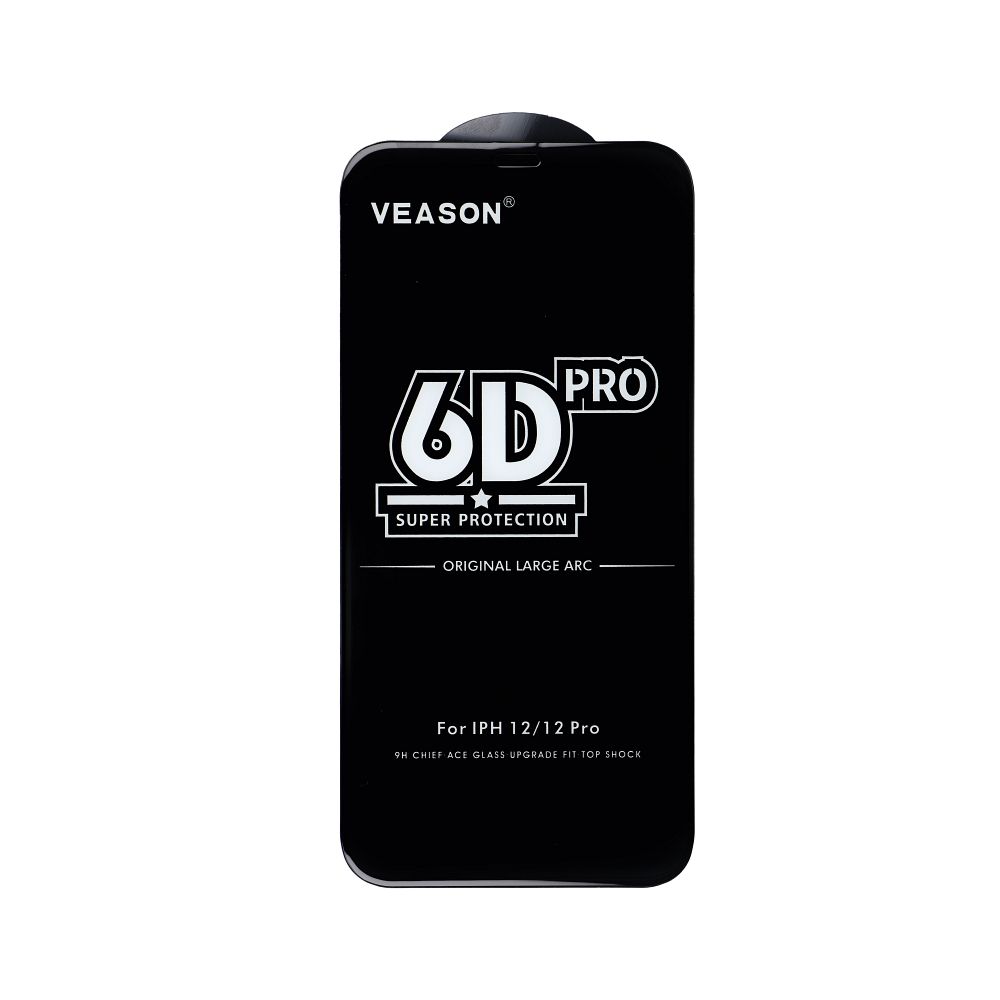 Szkło hartowane 6D Pro Veason Glass do iPhone 17 Pro / 18 Pro – czarne