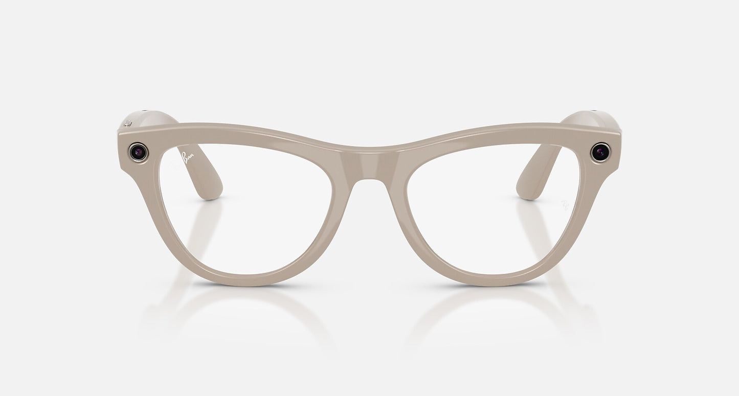 Ray-Ban Meta Skyler (Gen 2) — Shiny Chalky Grey / Transitions Sapphire — RW4014