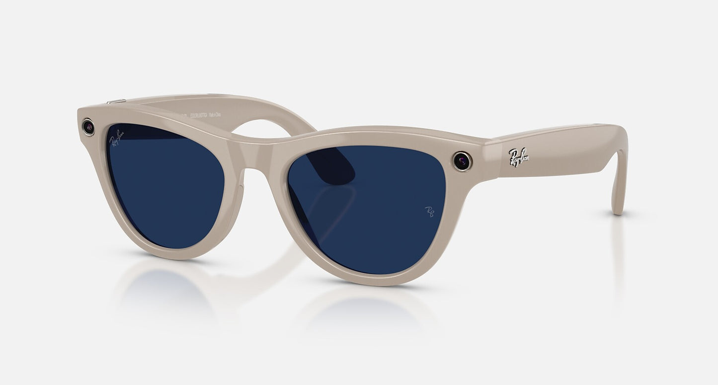 Ray-Ban Meta Skyler (Gen 2) — Shiny Chalky Grey / Transitions Sapphire — RW4014