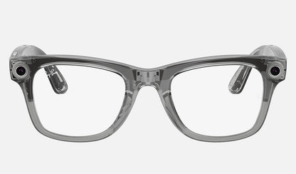 Ray-Ban Meta Wayfarer (Gen 2) — Shiny Transparent Grey / Transitions Sapphire — 50