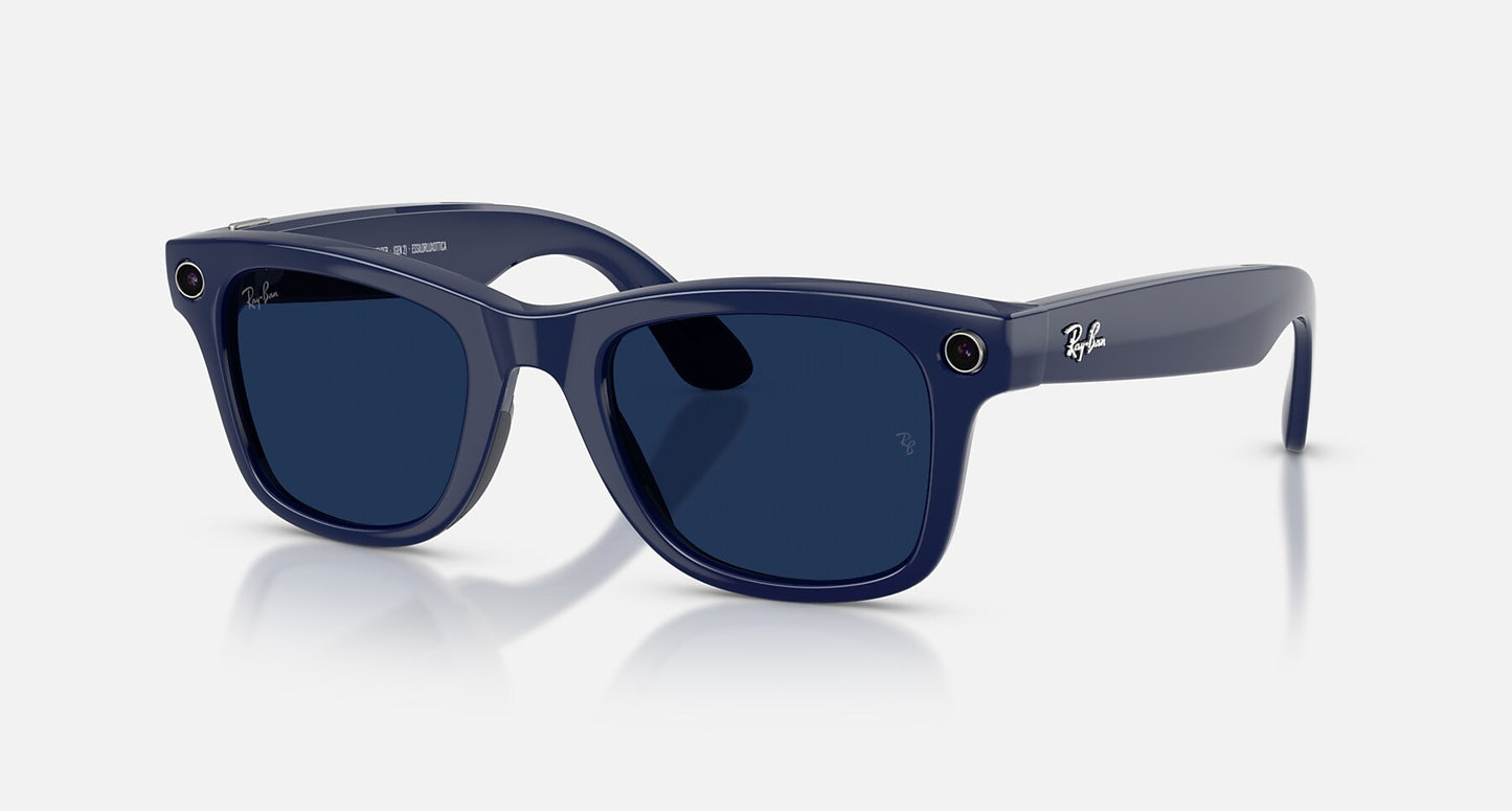 Ray-Ban Meta Wayfarer (Gen 2) — Shiny Cosmic Blue / Transitions Sapphire — RW4012
